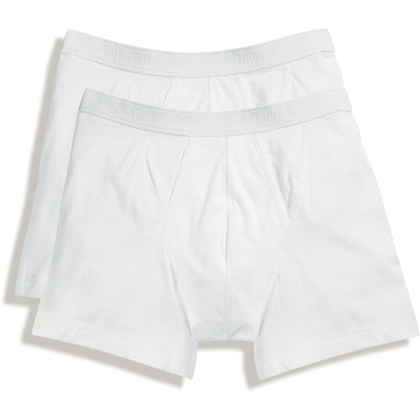 Fruit of the Loom Heren boxer met gulp (2-pack) Wit