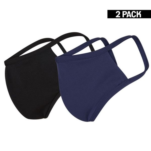 2-pack Beeren Heren Mondkapje Zwart/Marine