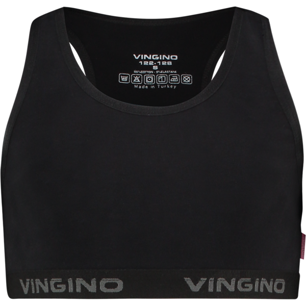 Vingino Meisjes Topje Racer-back, Black.