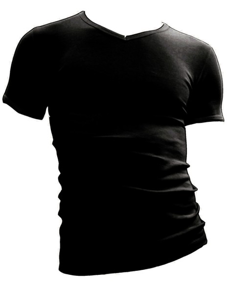 Beeren t-shirt korte mouw V-hals M3000 zwart