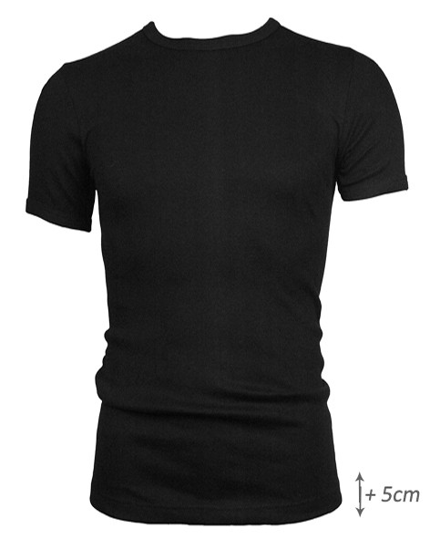 Beeren t-shirt korte mouw M3000 zwart, EXTRA lang.