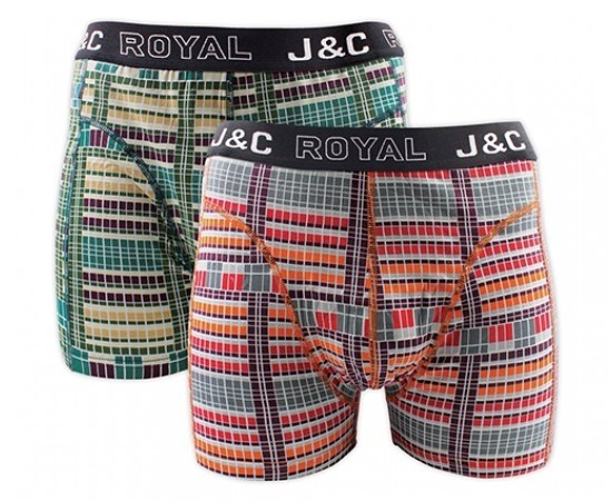 Heren boxershort J&C Royal 2-pack Blocks 240