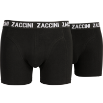 Zaccini heren boxershort 2-pack uni Zwart, NU OOK IN 3XL!
