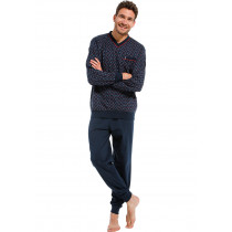 Robson heren pyjama V-hals 702-2 (Navy)