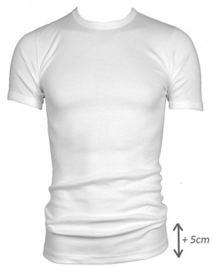 Beeren t-shirt korte mouw M3000 wit, EXTRA lang.