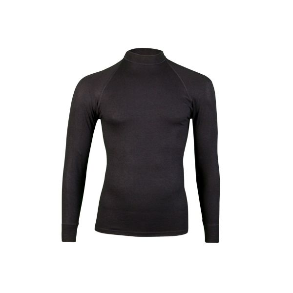 RJ Bodywear Heren Thermo shirt lange mouw zwart
