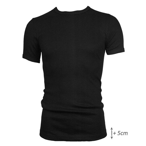 Beeren t-shirt korte mouw M3000 zwart, EXTRA lang.