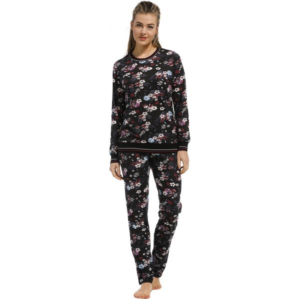 Pastunette dames pyjama Dark Flower 100-2