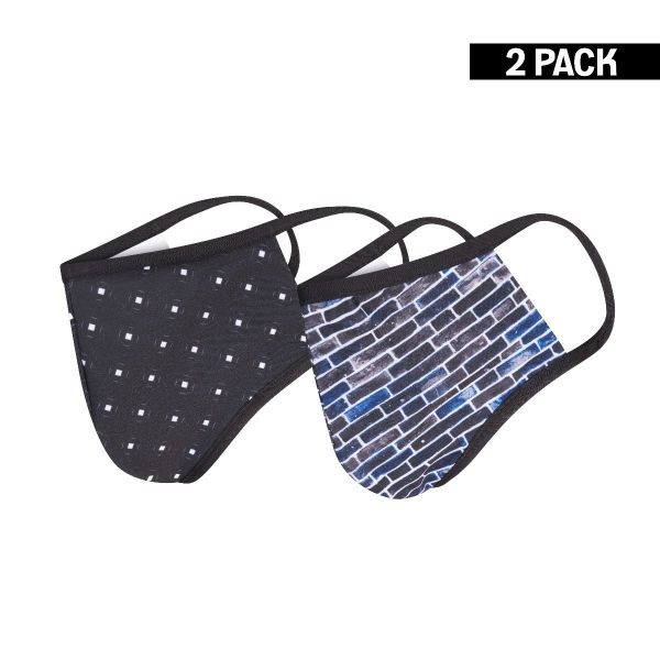 2-pack Beeren Heren Mondkapje Wall/Classic