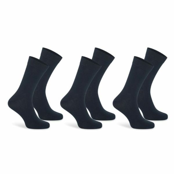 Beeren 3-pack unisex basic sokken donker-blauw