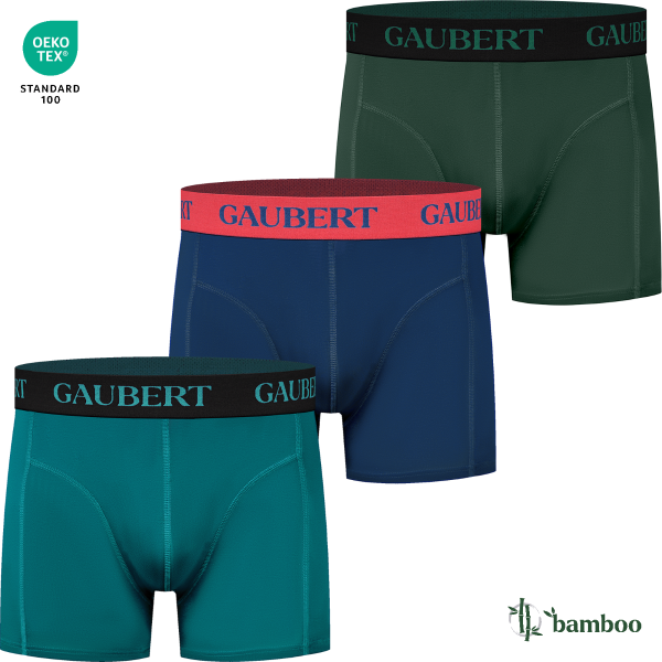 Gaubert Heren Boxers Bamboe, 3-pack Kleur