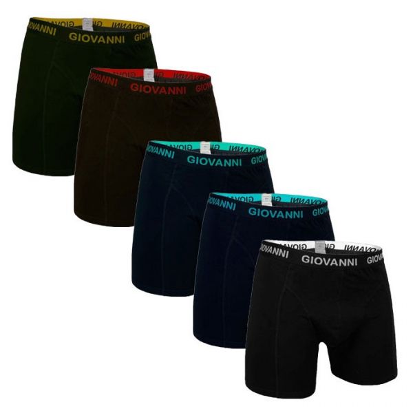  Giftbox! 5 Giovanni heren boxershorts, Black