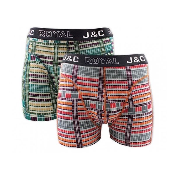 Heren boxershort J&C Royal 2-pack Blocks 240