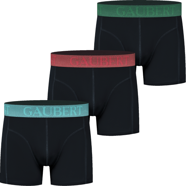 Gaubert Heren Boxers Bamboe, 3-pack Zwart