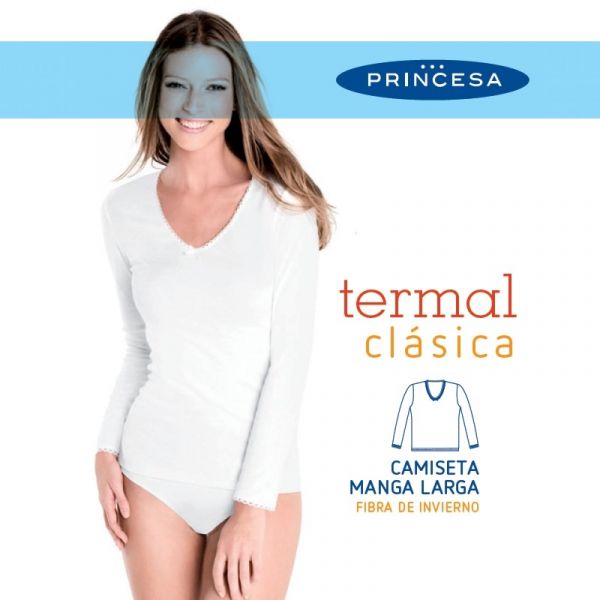 Dames Thermo onderblouse Princesa lange mouw