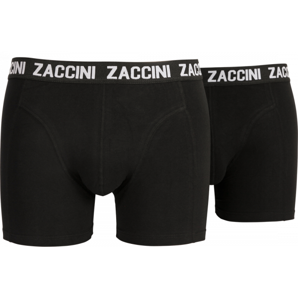 Zaccini heren boxershort 2-pack uni, Zwart