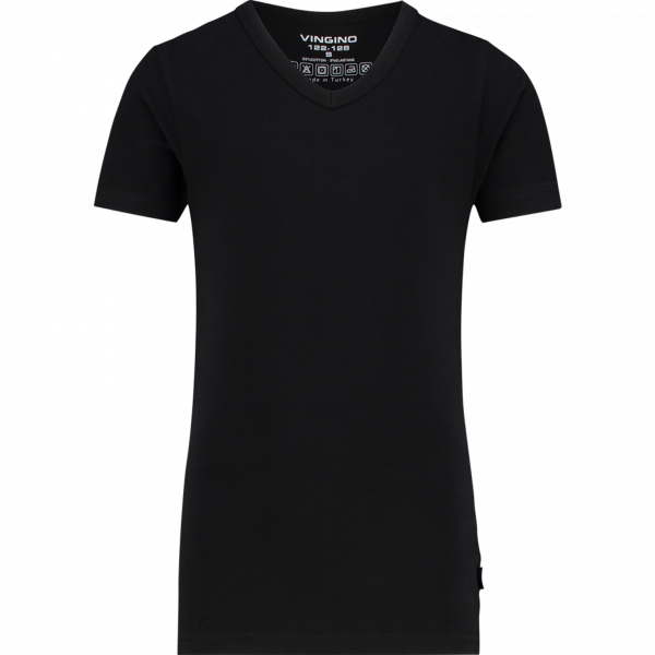 Vingino T-shirt Korte Mouw met V-neck, Black