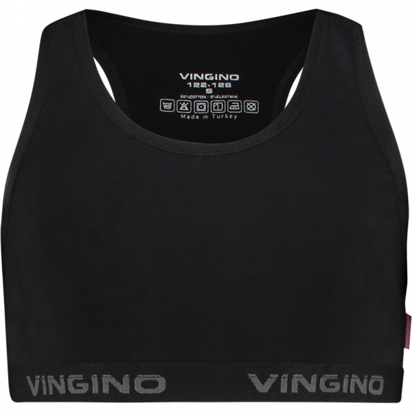 Vingino Meisjes Topje Racer-back, Black.