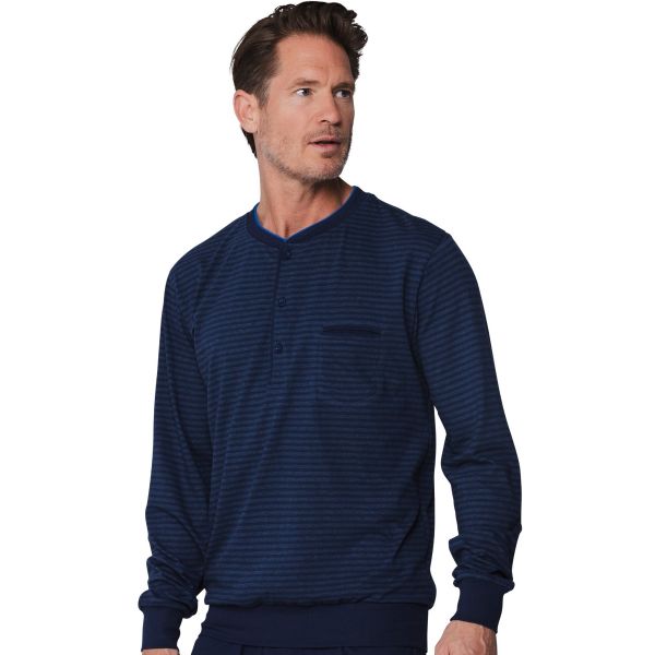 Pyjama shirt lange mouw Pastunette knoopjes