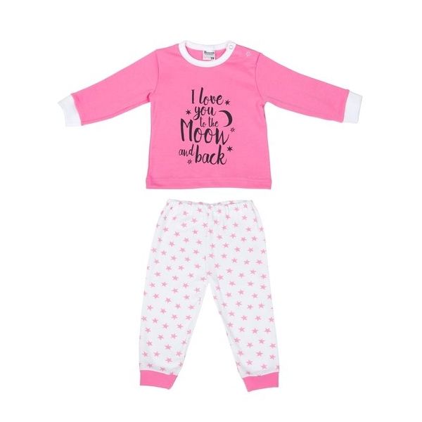 Baby pyjama Beeren To the Moon, Roze