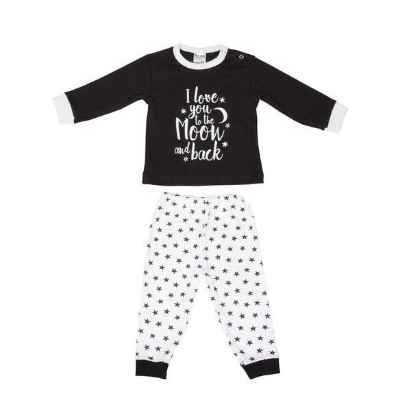 Baby pyjama Beeren To the Moon, Zwart