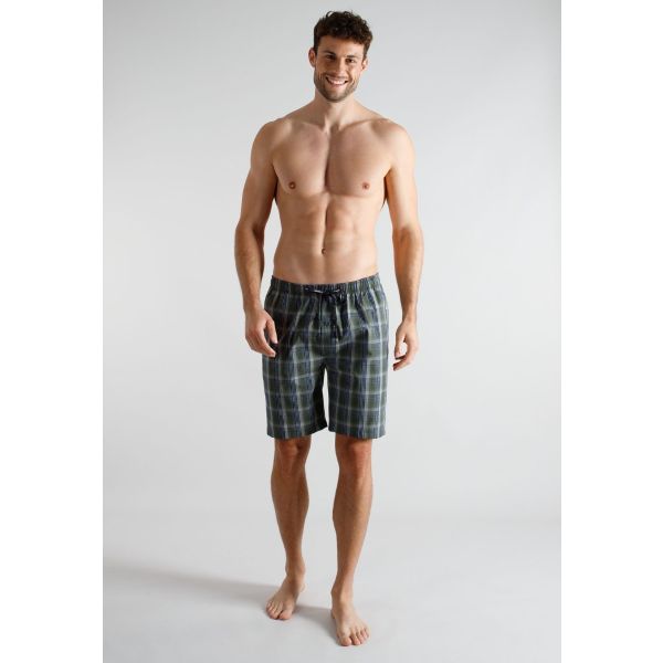 Tom Tailor korte heren pyjama broek, groen geruit