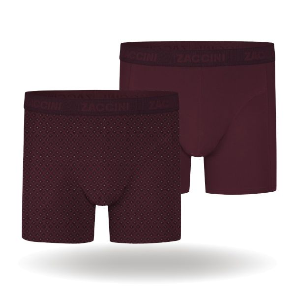Zaccini heren boxershort 2-pack Minimal Print