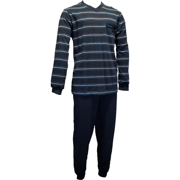 Gentlemen aangeruwde tricot heren pyjama met boorden. Superondergoed
