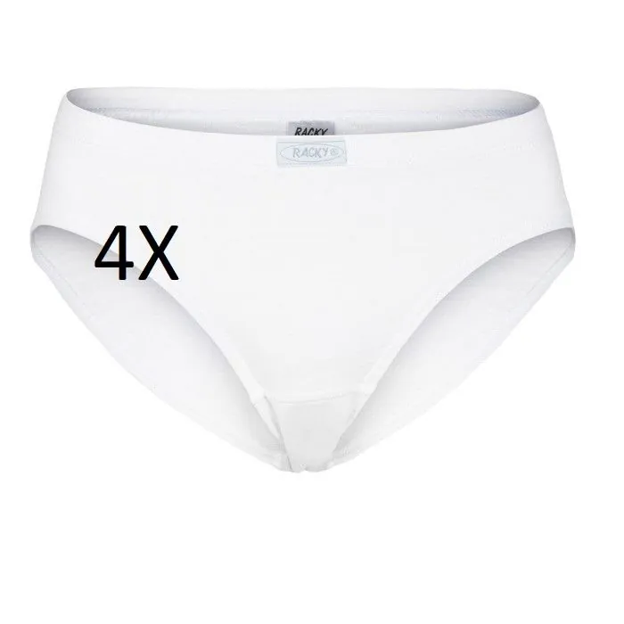 Racky damesslip High Leg Wit 4-Pack