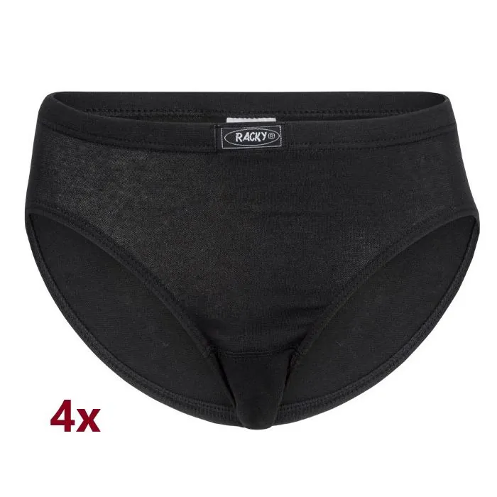 Racky damesslip High Leg Zwart 4 Pack Superondergoed