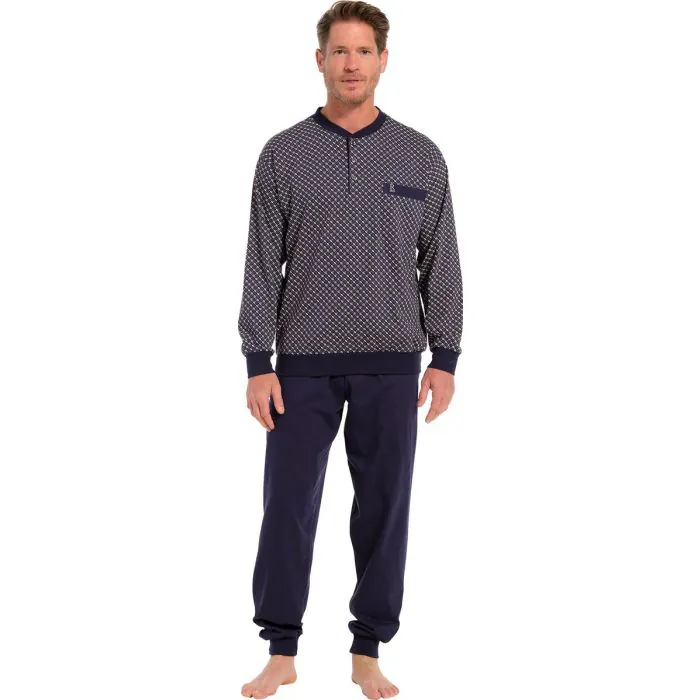 Robson heren pyjama knoophals 241-718-4